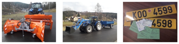 Obec Stříbrná koupila nový traktor s příslušenstvím